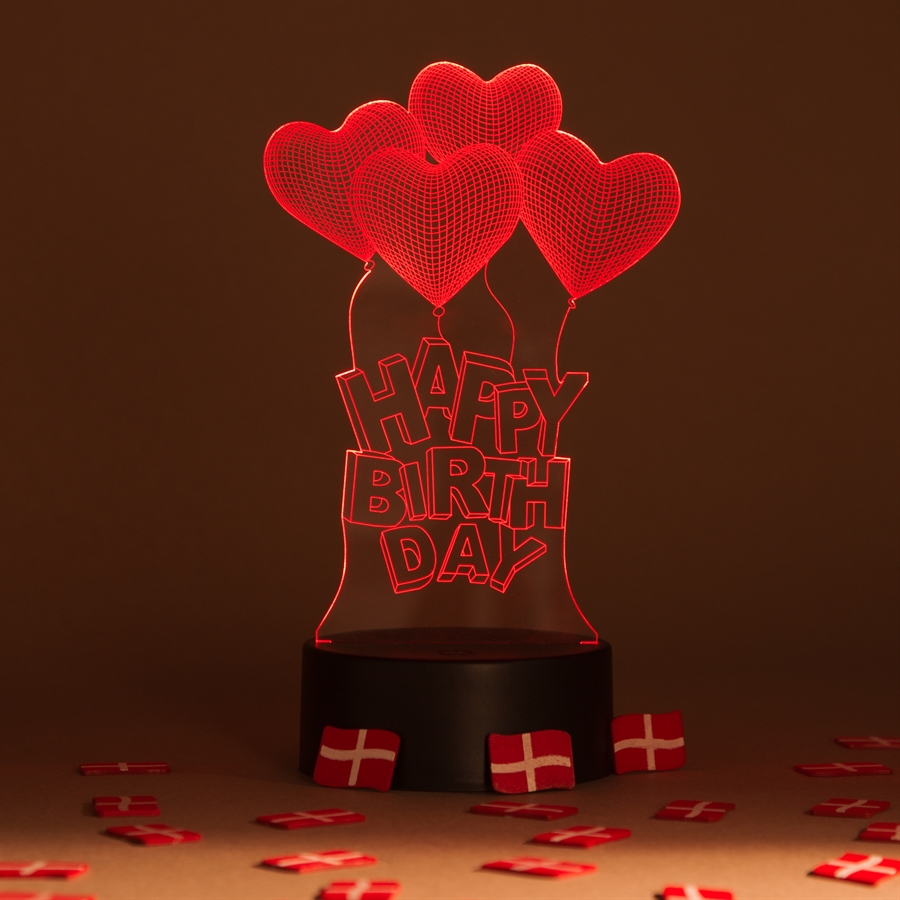 3D LED Acrylplade lampe Happy Birthday